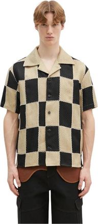Andersson Bell Patchwork Open Collar Shirt - Heren - Korte mouwen Overhemden - Veelkleurig - L - Polyester - Overhemden
