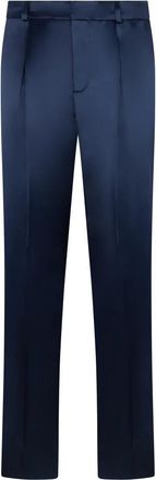 Alberta Ferretti Rechte Broek van Viscose - Dames - Slim Fit Broeken - Blauw - S - Broeken