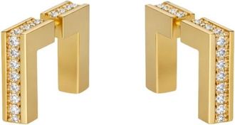Elisabetta Franchi Earrings, female, Yellow, Size: ONE SIZE Earrings with rhinestones