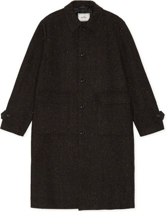 Les Deux Cappotto in Lana a Spina di Pesce - - Coats - Uomo - Marrone - XL