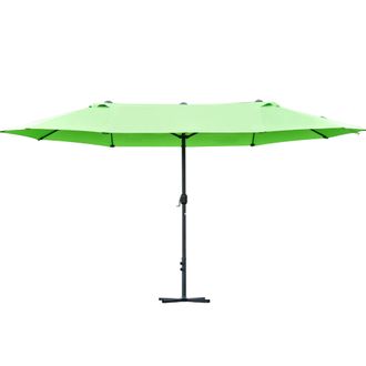 OUTSUNNY 4.6M Garden Patio Umbrella Canopy Parasol Sun Shade w/ Base Green | TJ Hughes
