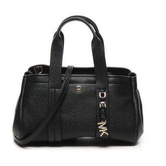 Michael Kors Handbags, female, Black, Size: ONE SIZE Hammered Leather Shoulder Bag in Black