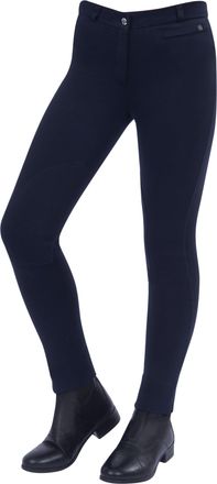 Dublin Supa-Fit Zip Up Knee Patch Jodhpurs, Navy, Ladies 16/34