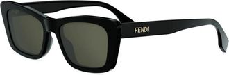 Fendi FE40185I 01N Womens Sunglasses Black Size 53