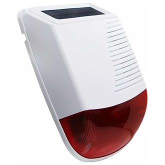 Gabrielle Sirena De Alarma, Sirena Solar Para Exteriores Con Luz Led Intermitente Que Funciona Con El Sistema De Alarma