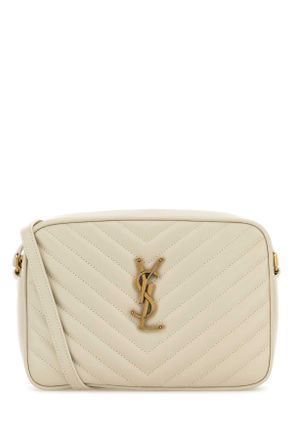 Saint Laurent Chalk Leather Crossbody Bag