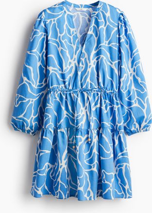 H&M Kleid mit Kordelzügen - Blue