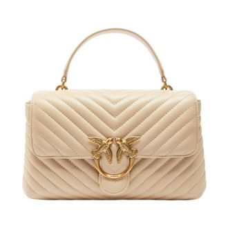 Pinko Giacca in pelle con fodera in cotone - - Bags - Donna - Beige - ONE SIZE