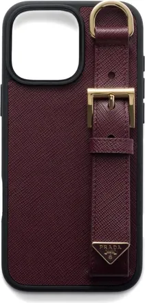 Prada Cover per smartphone in pelle - Rosso