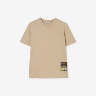 Burberry Landscape Label Cotton T-shirt, Size: XXS