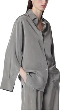 R&oacute;he Relaxed Shaped Shirt - Dames - Overhemden - Grijs - M - Overhemden