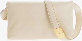 Marni Leather Shoulder Bag with Gold Details Marni