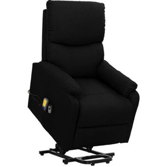vidaXL Sill&oacute;n De Masaje Elevable Tela Negro Vidaxl