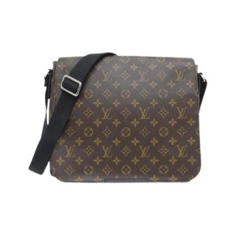 Louis Vuitton Pre-owned Cross Body Bags, male, Brown, Size: ONE SIZE Pre-owned Monogram Macassar Shoulder Bag