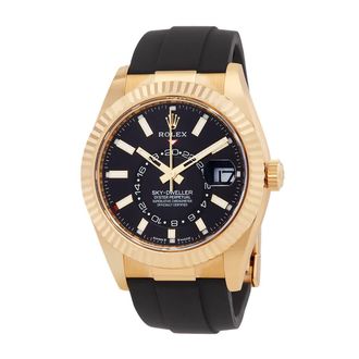 Rolex Sky-Dweller GMT Automatic Chronometer Black Dial Mens Watch 336238-0002