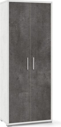 OEM Mueble 2 Puertas 71l X 41p X H182 - Acabado Blanco Opaco Y Negro Opaco - Sarmog