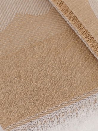 Max Mara Womens Scarf Modal-Linen Cotton Beige Scarfs