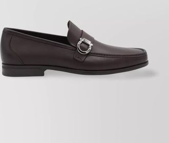 Ferragamo loafers metal buckle detail round toe