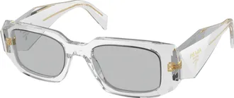 Prada Light Grey Rectangular Ladies Sunglasses PR 17WSF 12R30B 51