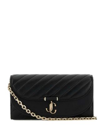 Jimmy Choo London Avenue Curve wallet with chain - women - Calf Leather - OS - Black
