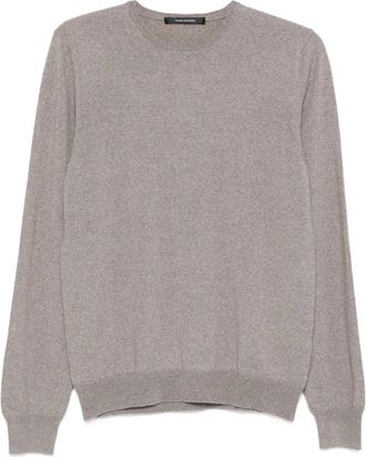 Tagliatore Maglione girocollo in lana - Grigio