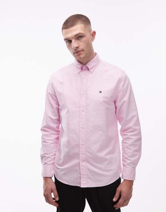 Tommy Hilfiger Heritage - Camicia Oxford a maniche lunghe rosa