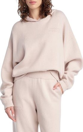 Favorite Daughter The Staying In Cotton & Cashmere Hoodie in Blush Pink at Nordstrom, Size X-Large