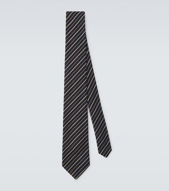 Charvet Striped silk jacquard tie