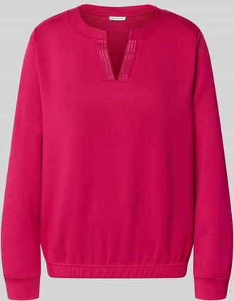 Tom Tailor Regular Fit Sweatshirt mit Viskose-Anteil in Pink, Größe XXXL