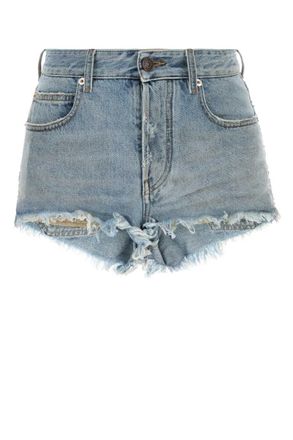Balenciaga Light Blue Mini Shorts