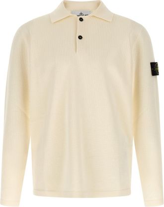 Stone Island Beige Logo Patch Polo