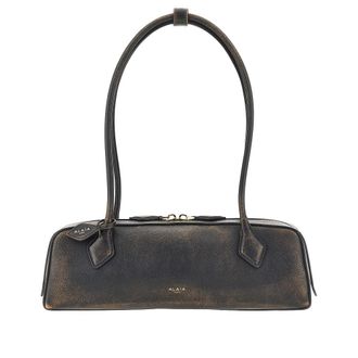 Alaia Vintage effect leather medium Le Teckel bag Woman One Size
