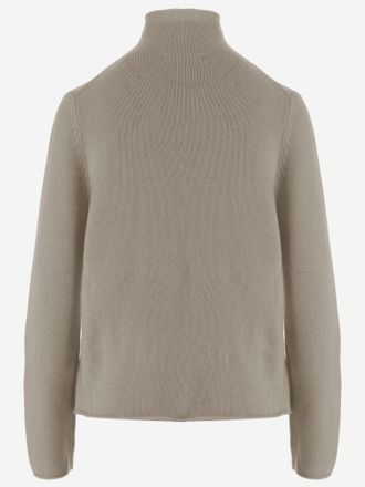 Allude Womens Cashmere Sweater Beige