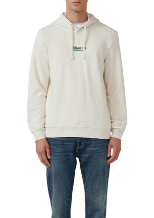 s.Oliver Hoodie S.OLIVER, Herren, Gr. XXL, beige (ecru), Sweatware, Obermaterial: 70% Baumwolle, 30% Polyester, unifarben, regular fit normal, ohne Ausschnitt,