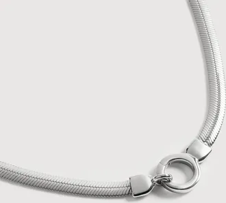Monica Vinader Sterling Silver Bold Snake Chain Necklace