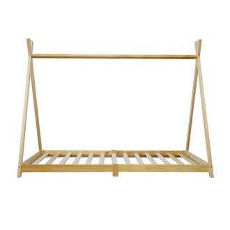 Mobili Rebecca Rebecca Mobili Marco De Cama Individual Infantil Cortina De Madera Natural 90x200 Habitaci&oacute;n Infanti