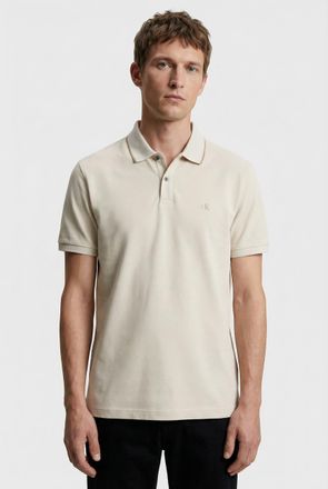 Calvin Klein Poloshirt CALVIN KLEIN SS RFND PQ TPPD CLSS, Herren, Gr. XXL, oatmeal, Piqu&eacute;, Obermaterial: 100% Baumwolle, regular fit normal, Rundhals, eingesetzt a