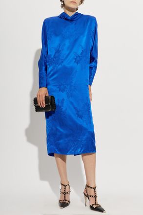 Valentino Garavani Jacquard Dress, Womens, Blue