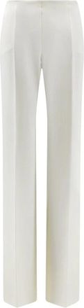 Max Mara MAX Mara Rtw... Wit - Dames - Straight fit broeken - Wit - XS - Wol - Broeken