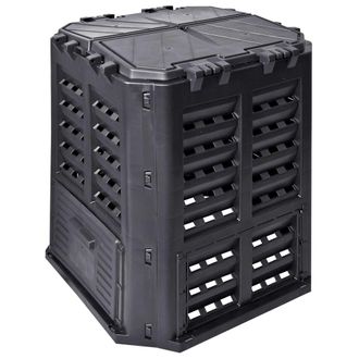 vidaXL Compostador De Jard&iacute;n Negro 68,9x68,9x83,9 Cm 360 L Vidaxl