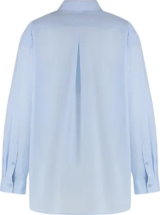 Toteme Womens Shirt Long Sleeve Sky Cotton