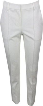 Brunello Cucinelli Off White Tailored Slim Trousers, Brand Size 48 (US Size 14)