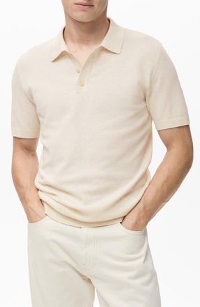 Mango Band Collar Button-Up Shirt in Ivory White at Nordstrom, Size Xx-Large