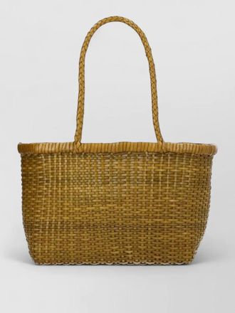 Dragon Diffusion beach bag woven design dual handles