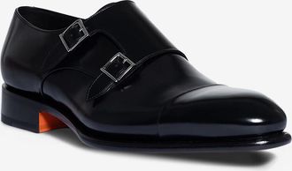 Santoni Derbys mit Schnallen aus Leder