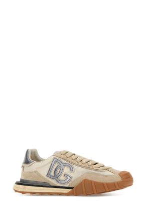 Dolce & Gabbana Cs2384az716 8r167 Avorioargento Pa Agnello Vitello Sneaker