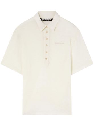 Palm Angels Poloshirt met geborduurd logo - Wit