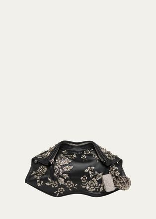 Alexander McQueen Manta Embellished Leather Clutch