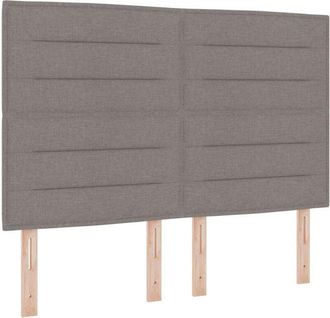 vidaXL Estructura De Cama Con Cabecera Taup&eacute; 160 X 200 Cm Tela Vidaxl