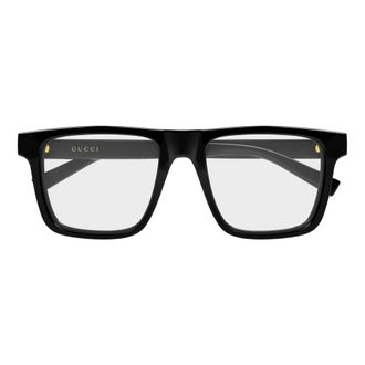 Gucci Square Optisch Montuur - Heren - Brillen - Zwart - 53 MM - Accessoires